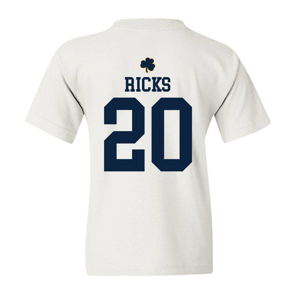 Notre Dame - NCAA Baseball : Caleb Ricks - Classic Shersey Youth T-Shirt-1