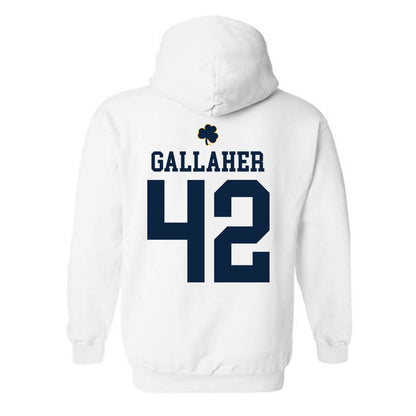 Notre Dame - NCAA Men's Lacrosse : Christian Gallaher - Classic Shersey Hooded Sweatshirt-1