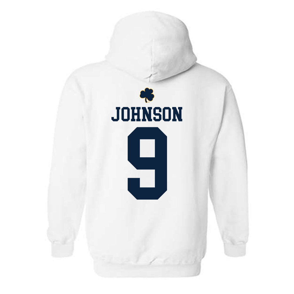 Notre Dame - NCAA Football : Brauntae Johnson - Classic Shersey Hooded Sweatshirt-1
