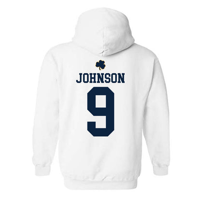 Notre Dame - NCAA Football : Brauntae Johnson - Classic Shersey Hooded Sweatshirt-1