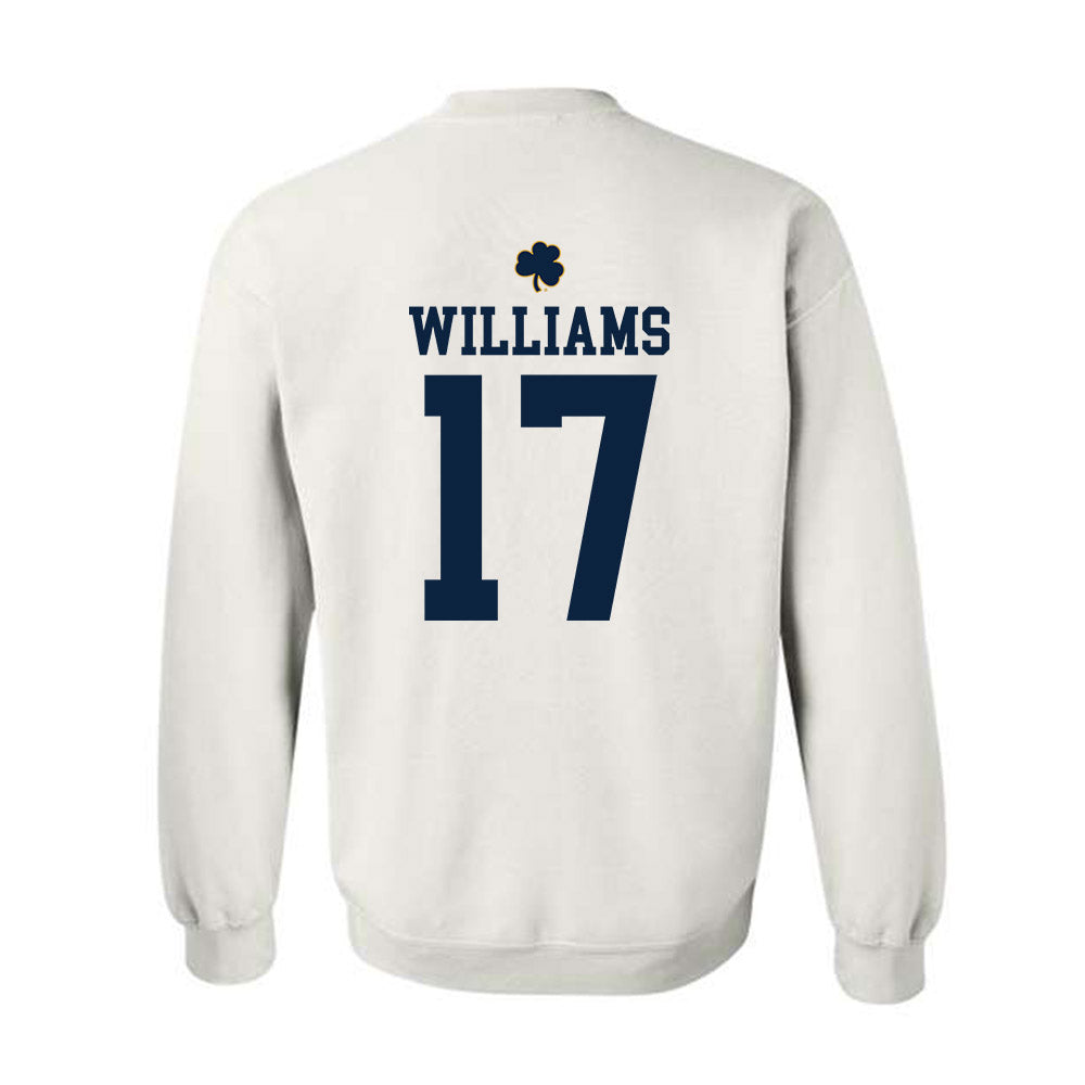 Notre Dame - NCAA Football : Cam Williams - Classic Shersey Crewneck Sweatshirt-1