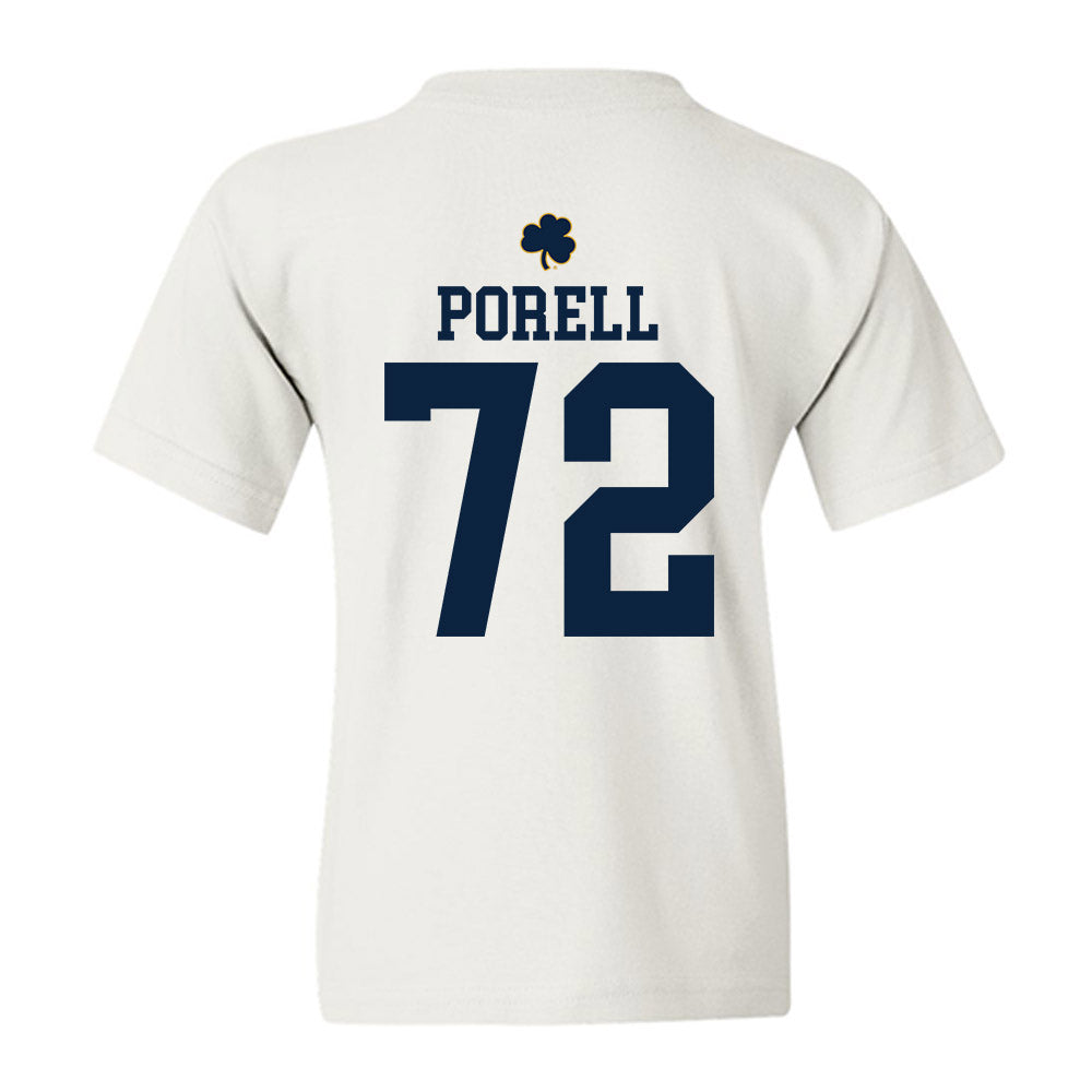Notre Dame - NCAA Men's Lacrosse : Thomas Porell - Classic Shersey Youth T-Shirt-1