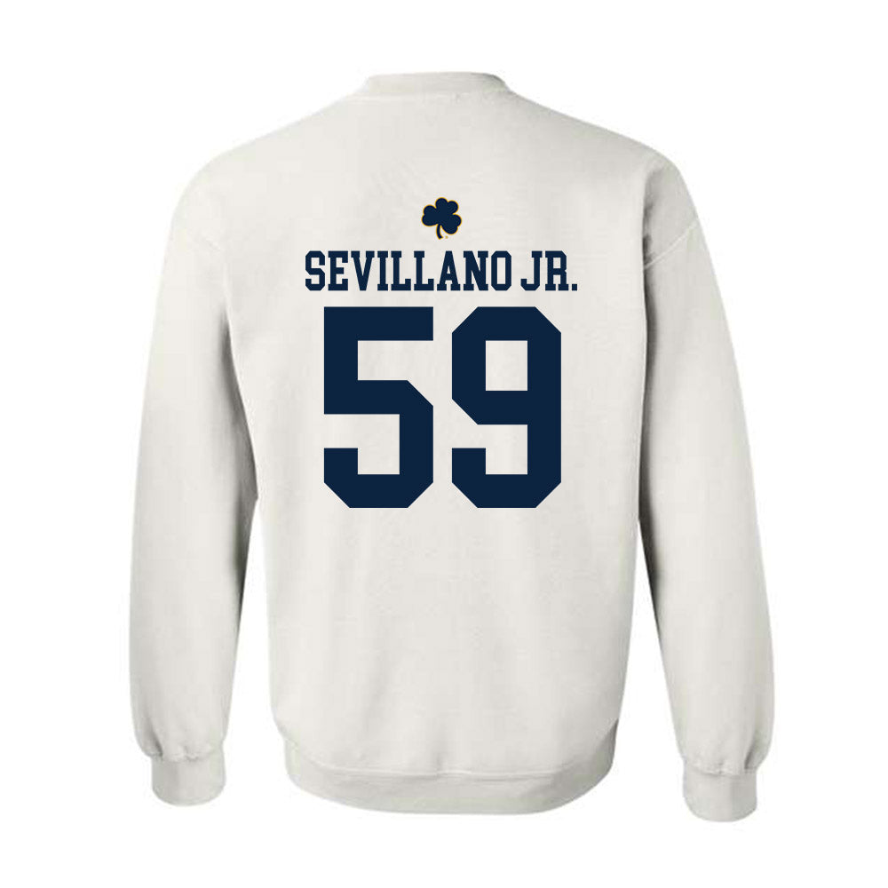 Notre Dame - NCAA Football : Sean Sevillano Jr. - Classic Shersey Crewneck Sweatshirt-1
