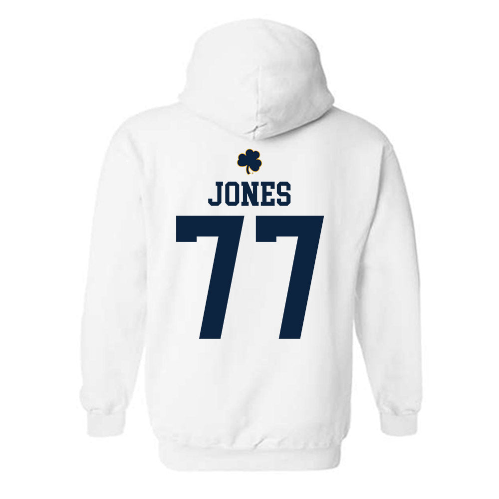Notre Dame - NCAA Football : Peter Jones - Classic Shersey Hooded Sweatshirt-1