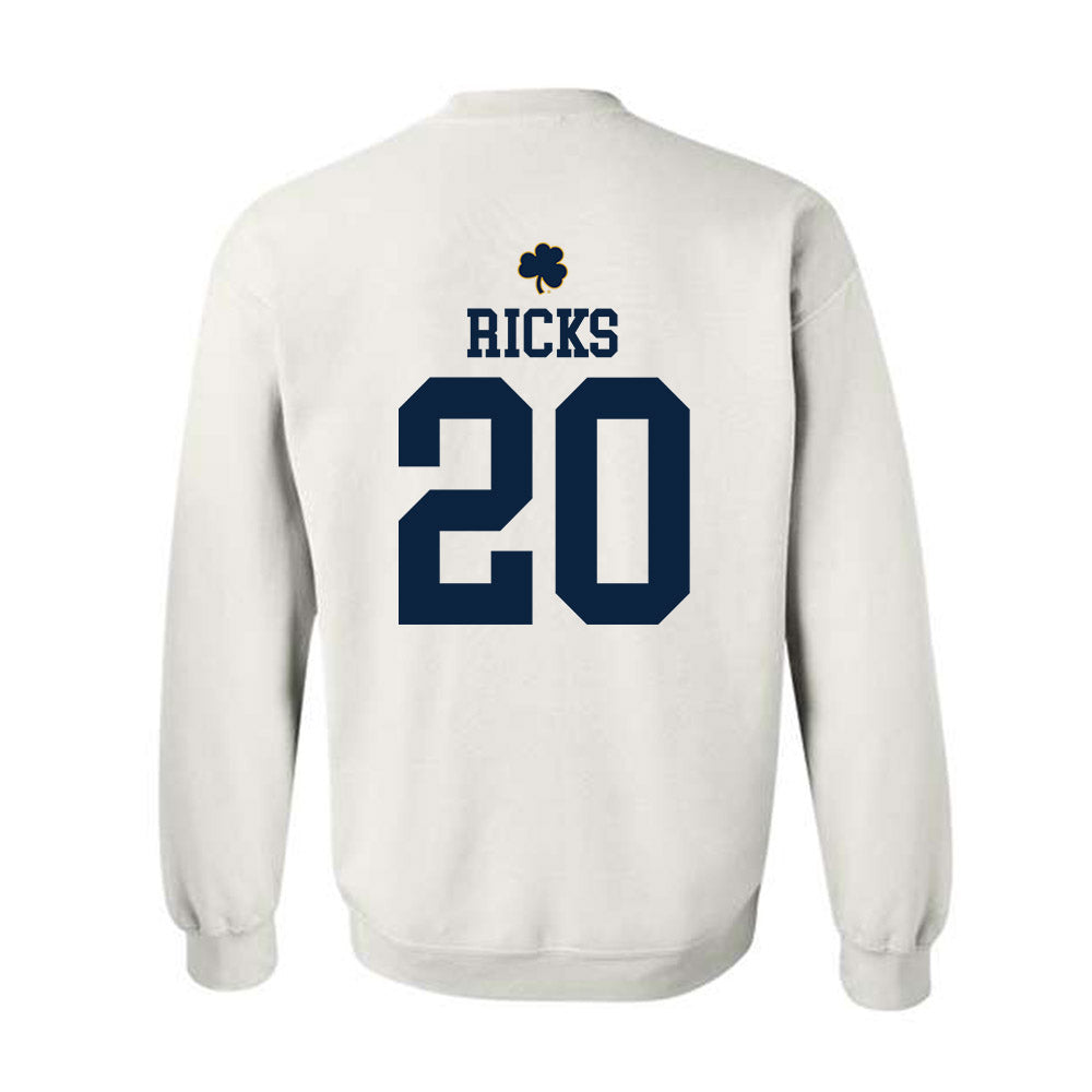 Notre Dame - NCAA Baseball : Caleb Ricks - Classic Shersey Crewneck Sweatshirt-1