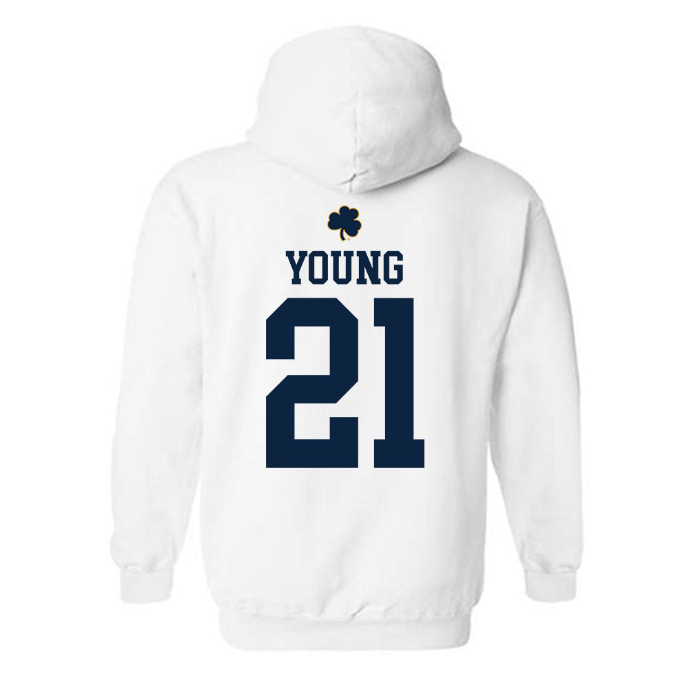 Notre Dame - NCAA Football : Kedren Young - Classic Shersey Hooded Sweatshirt-1