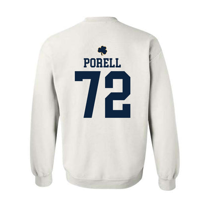 Notre Dame - NCAA Men's Lacrosse : Thomas Porell - Classic Shersey Crewneck Sweatshirt-1