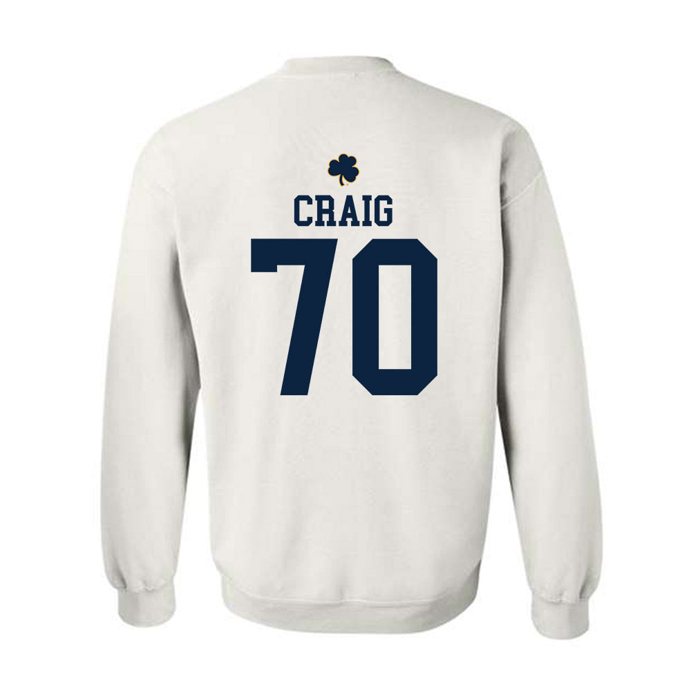 Notre Dame - NCAA Football : Ashton Craig - Classic Shersey Crewneck Sweatshirt-1