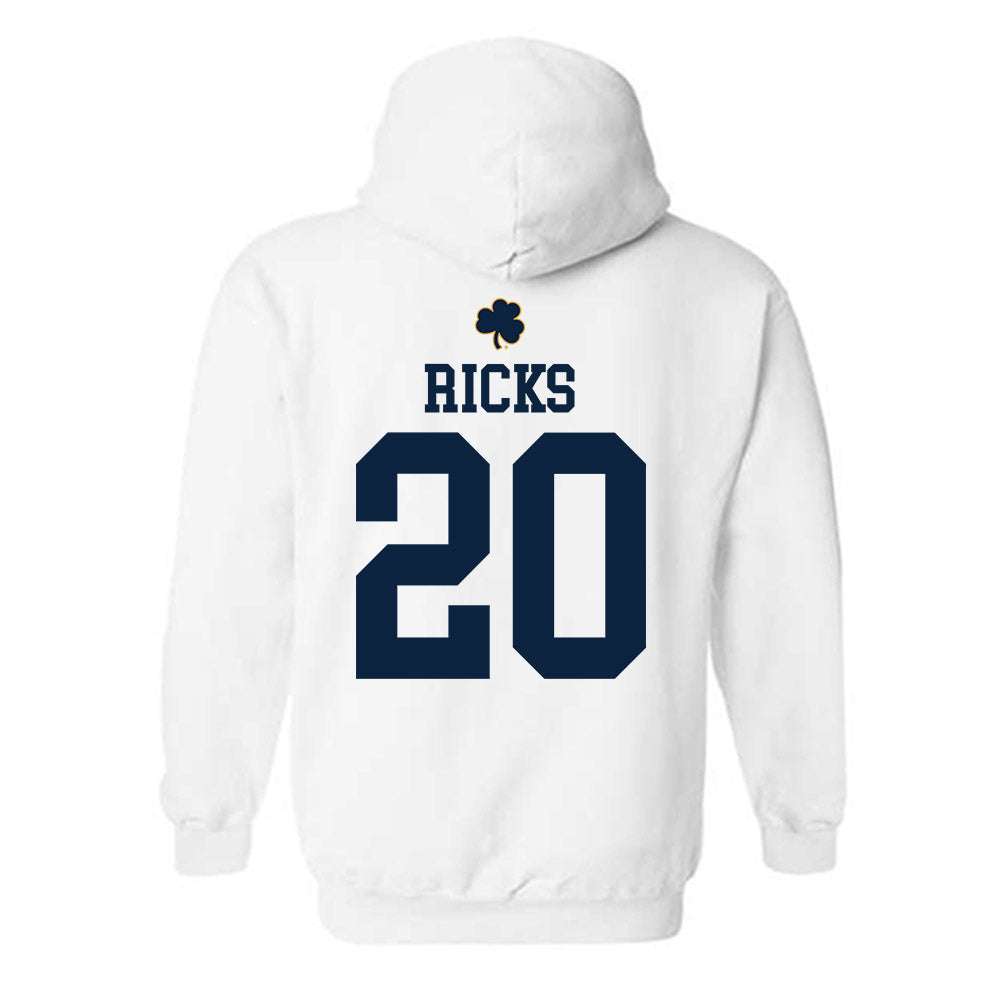 Notre Dame - NCAA Baseball : Caleb Ricks - Classic Shersey Hooded Sweatshirt-1