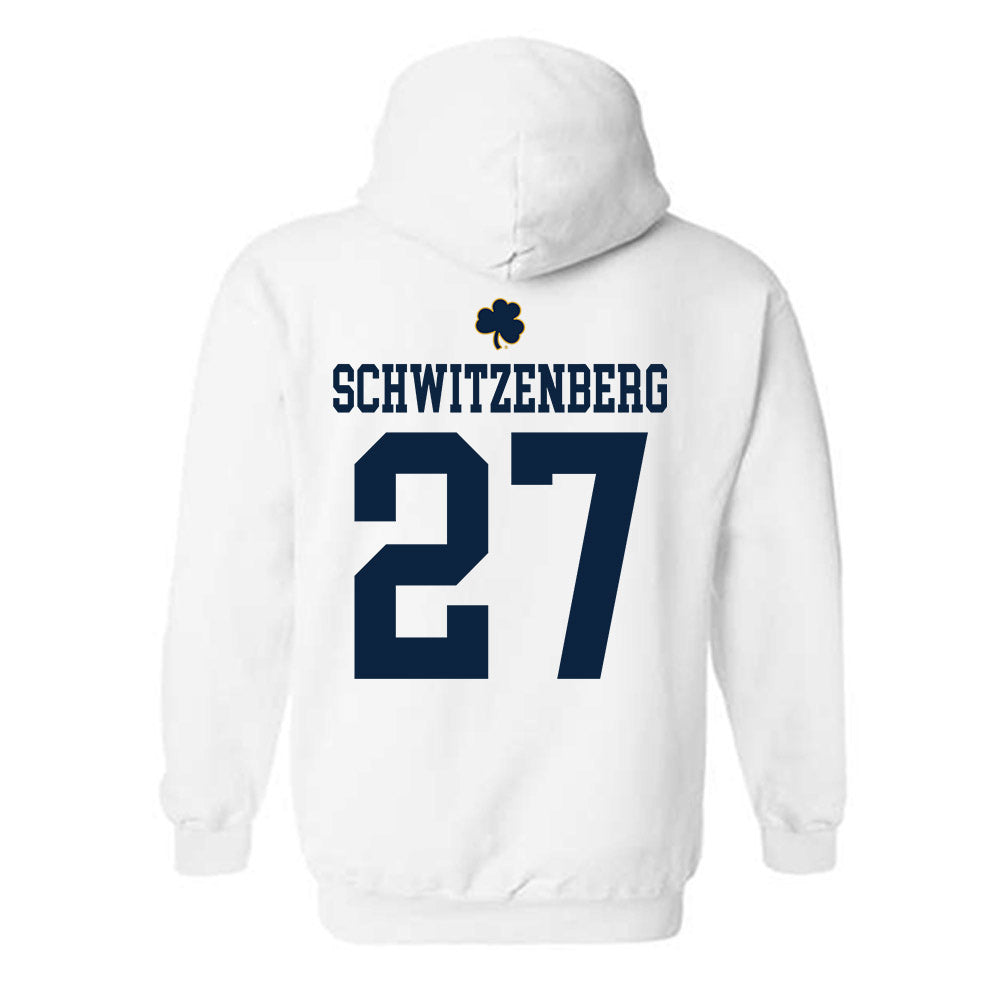 Notre Dame - NCAA Men's Lacrosse : Nate Schwitzenberg - Classic Shersey Hooded Sweatshirt-1