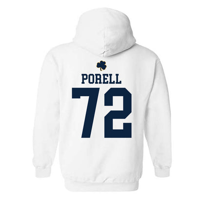 Notre Dame - NCAA Men's Lacrosse : Thomas Porell - Classic Shersey Hooded Sweatshirt-1