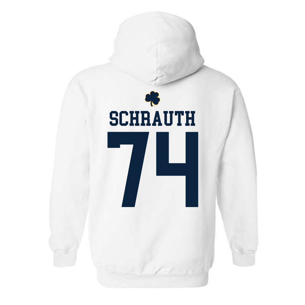 Notre Dame - NCAA Football : Billy Schrauth - Classic Shersey Hooded Sweatshirt-1