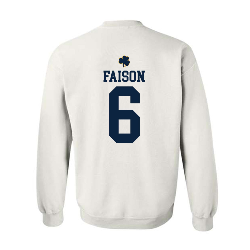 Notre Dame - NCAA Football : Jordan Faison - Classic Shersey Crewneck Sweatshirt-1