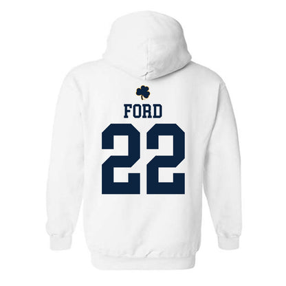 Notre Dame - NCAA Football : Devyn Ford - Classic Shersey Hooded Sweatshirt-1