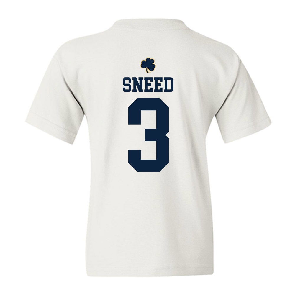 Notre Dame - NCAA Football : Jaylen Sneed - Classic Shersey Youth T-Shirt-1