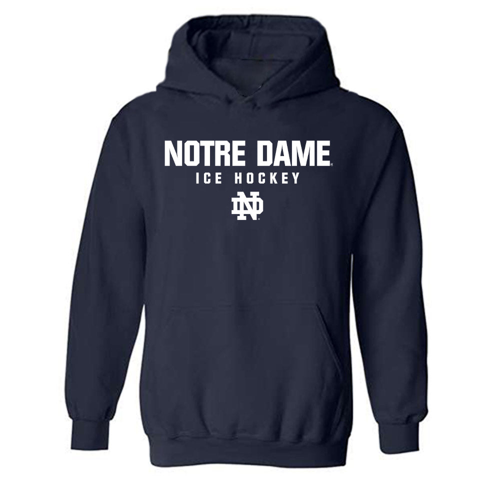Notre Dame - NCAA Men's Ice Hockey : Maddox Fleming - Classic Shersey Hooded Sweatshirt-0