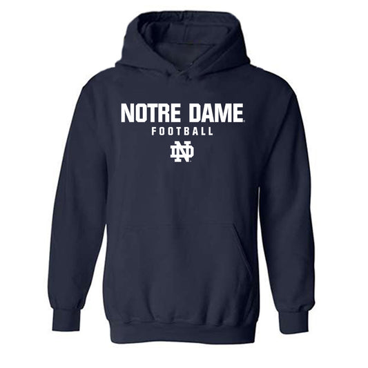 Notre Dame - NCAA Football : Noah Burnette - Classic Shersey Hooded Sweatshirt-0
