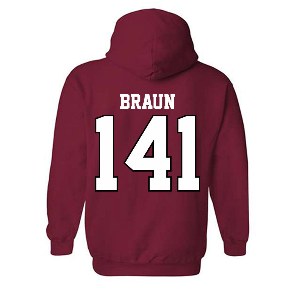 Oklahoma - NCAA Wrestling : Alex Braun - Classic Shersey Hooded Sweatshirt-1