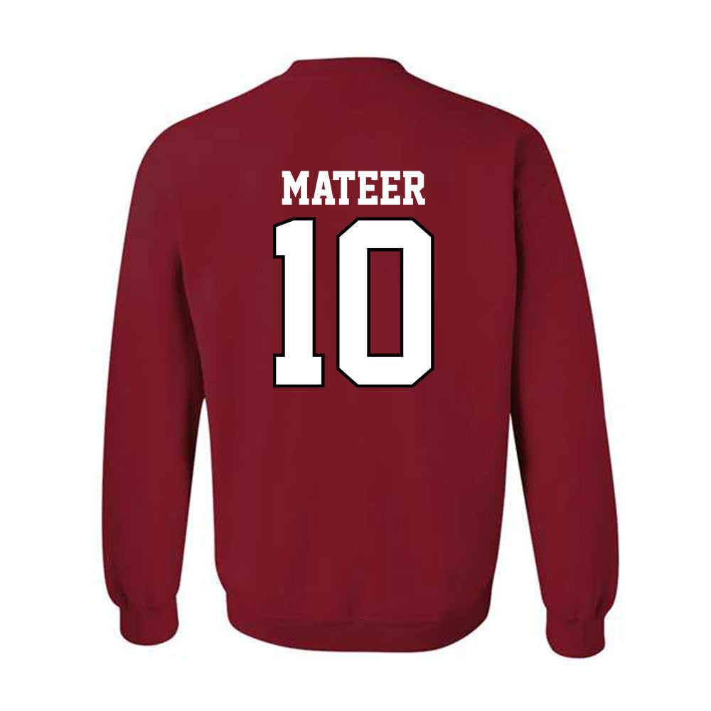 Oklahoma - NCAA Football : John Mateer - Classic Shersey Crewneck Sweatshirt-1