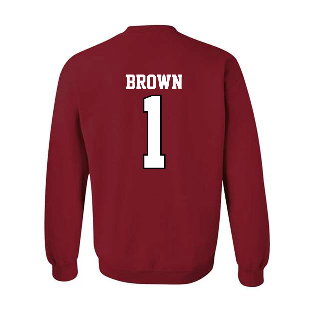 Oklahoma - NCAA Men's Basketball : Xzayvier Brown - Classic Shersey Crewneck Sweatshirt-1