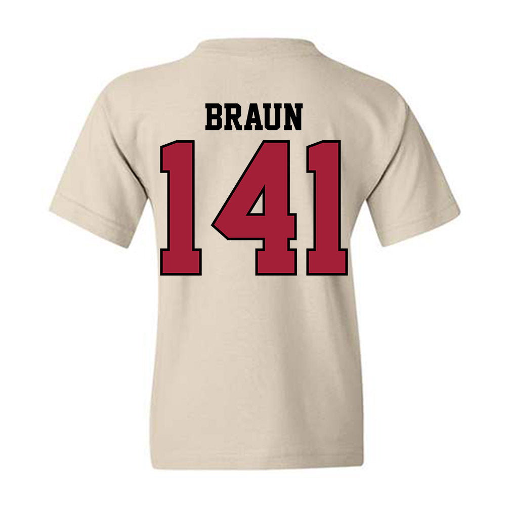 Oklahoma - NCAA Wrestling : Alex Braun - Classic Shersey Youth T-Shirt-1