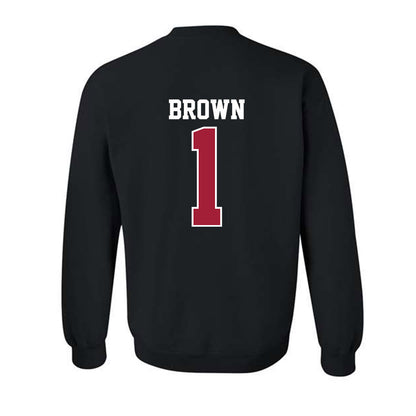 Oklahoma - NCAA Men's Basketball : Xzayvier Brown - Classic Shersey Crewneck Sweatshirt-1