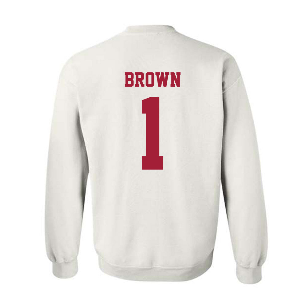 Oklahoma - NCAA Men's Basketball : Xzayvier Brown - Classic Shersey Crewneck Sweatshirt-1