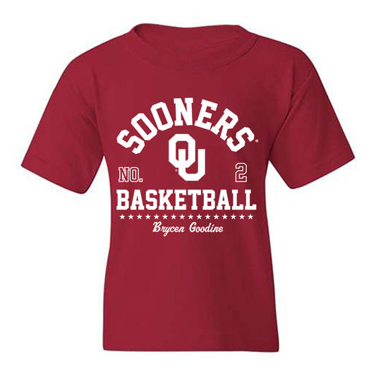 Oklahoma - NCAA Men's Basketball : Brycen Goodine - Classic Fashion Shersey Youth T-Shirt-0