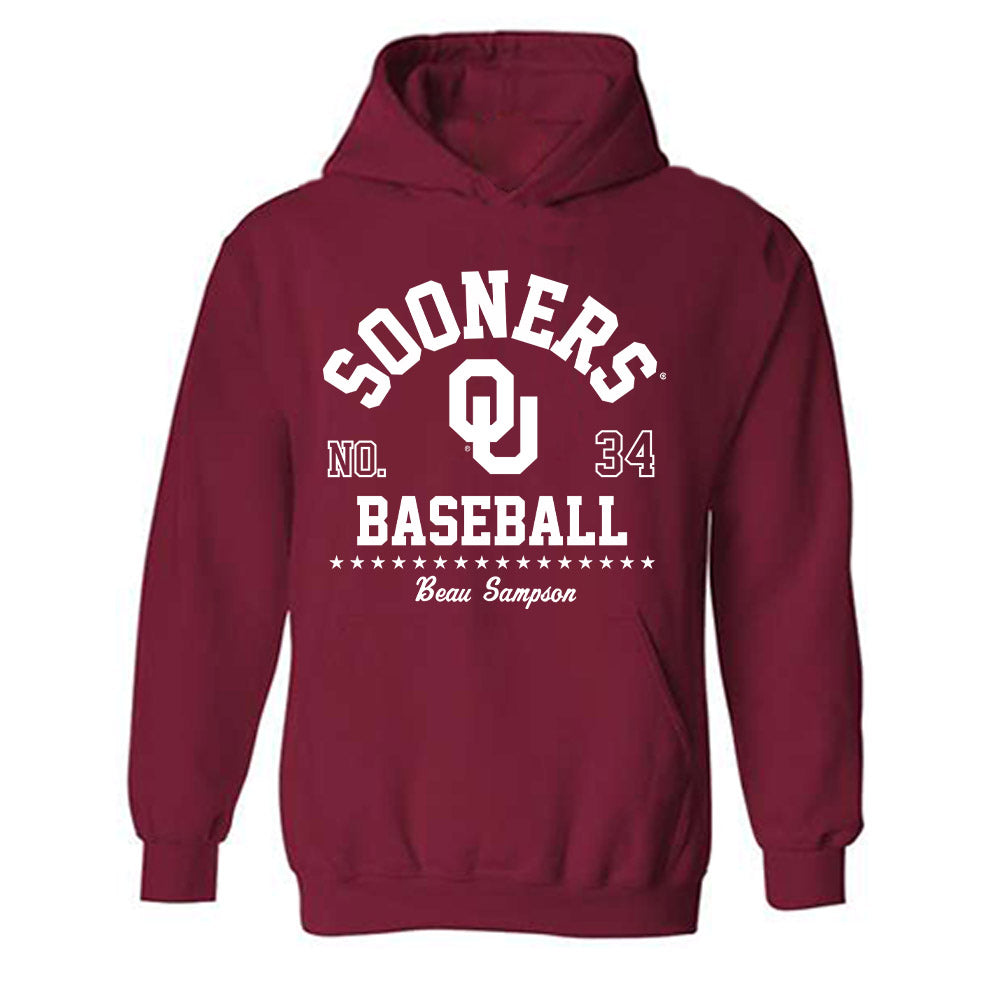 Oklahoma - NCAA Baseball : Beau Sampson - Classic Fashion Shersey Hooded Sweatshirt-0