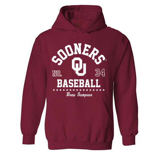 Oklahoma - NCAA Baseball : Beau Sampson - Classic Fashion Shersey Hooded Sweatshirt-0