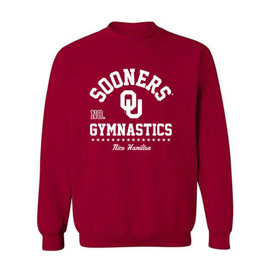 Oklahoma - NCAA Men's Gymnastics : Nico Hamilton - Classic Fashion Shersey Crewneck Sweatshirt-0