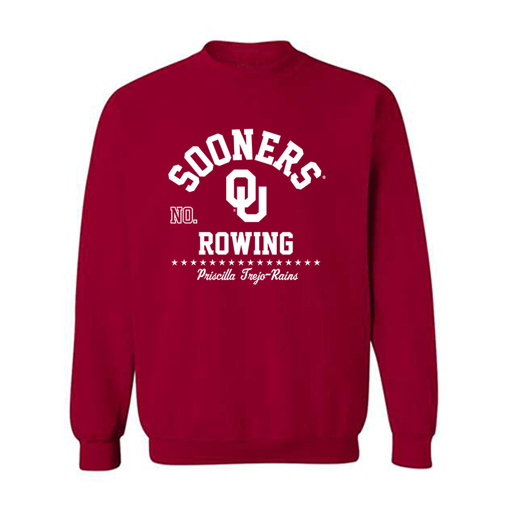 Oklahoma - NCAA Women's Rowing : Priscilla Trejo-Rains - Classic Fashion Shersey Crewneck Sweatshirt-0