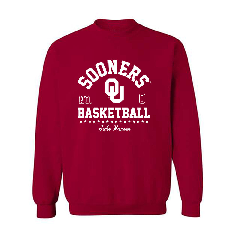 Oklahoma - NCAA Men's Basketball : Jake Hansen - Classic Fashion Shersey Crewneck Sweatshirt-0