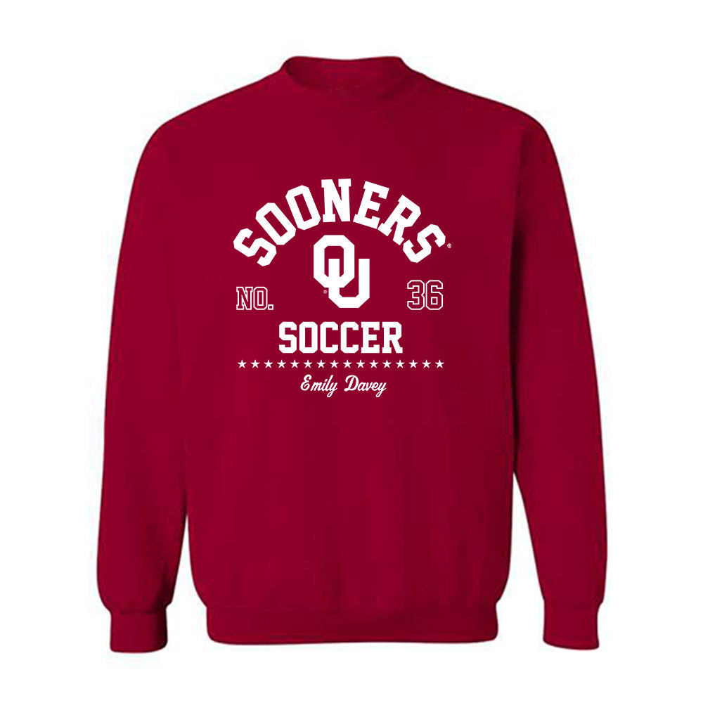 Oklahoma - NCAA Women's Soccer : Emily Davey - Classic Fashion Shersey Crewneck Sweatshirt-0