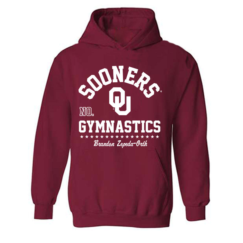 Oklahoma - NCAA Men's Gymnastics : Brandon Zepeda-Orth - Classic Fashion Shersey Hooded Sweatshirt-0