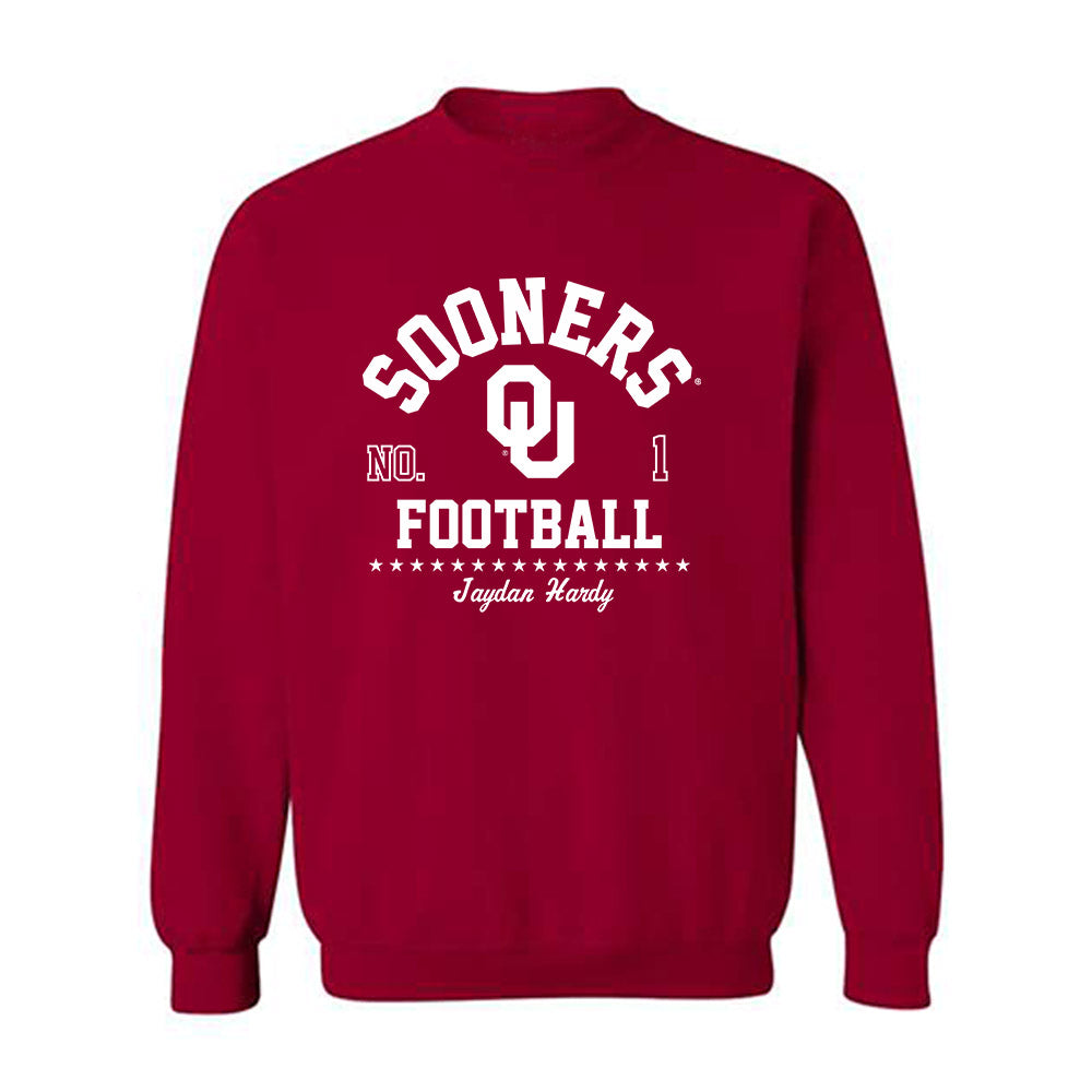 Oklahoma - NCAA Football : Jaydan Hardy - Classic Fashion Shersey Crewneck Sweatshirt-0