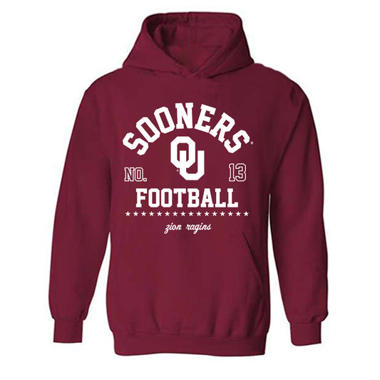Oklahoma - NCAA Football : Zion Ragins - Classic Fashion Shersey Hooded Sweatshirt-0