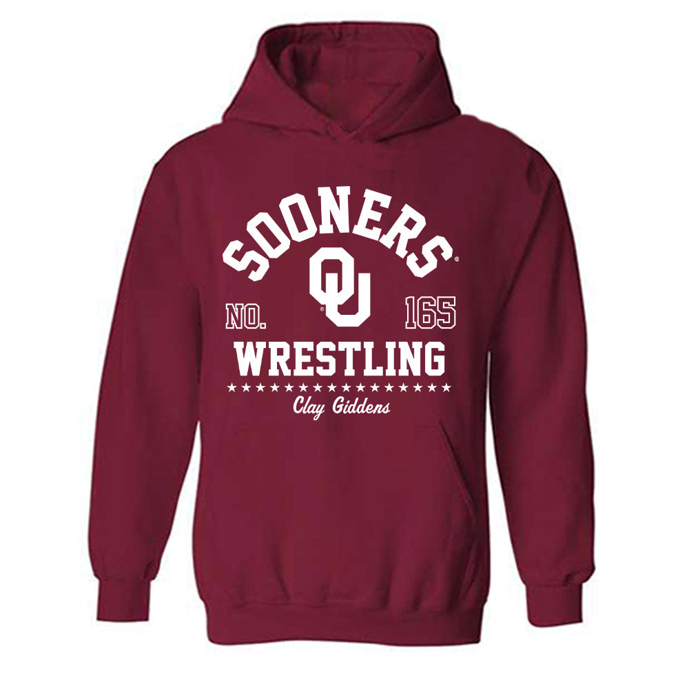 Oklahoma - NCAA Wrestling : Clay Giddens - Classic Fashion Shersey Hooded Sweatshirt-0