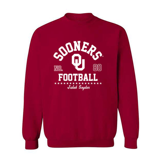 Oklahoma - NCAA Football : Jakeb Snyder - Classic Fashion Shersey Crewneck Sweatshirt-0