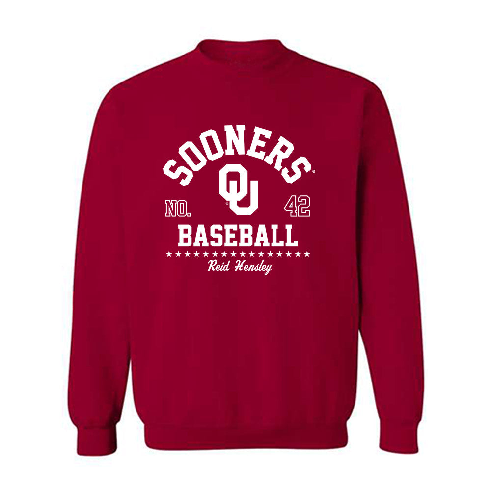 Oklahoma - NCAA Baseball : Reid Hensley - Classic Fashion Shersey Crewneck Sweatshirt-0