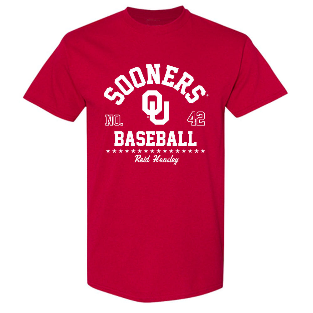 Oklahoma - NCAA Baseball : Reid Hensley - Classic Fashion Shersey T-Shirt-0