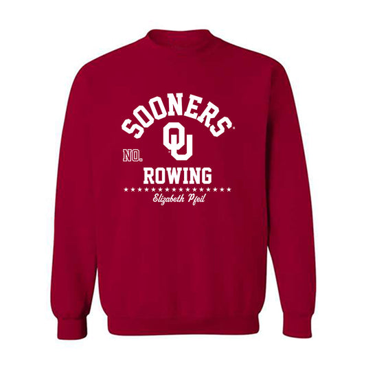 Oklahoma - NCAA Women's Rowing : Elizabeth Pfeil - Classic Fashion Shersey Crewneck Sweatshirt-0