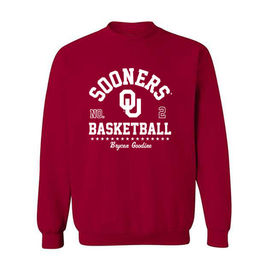 Oklahoma - NCAA Men's Basketball : Brycen Goodine - Classic Fashion Shersey Crewneck Sweatshirt-0