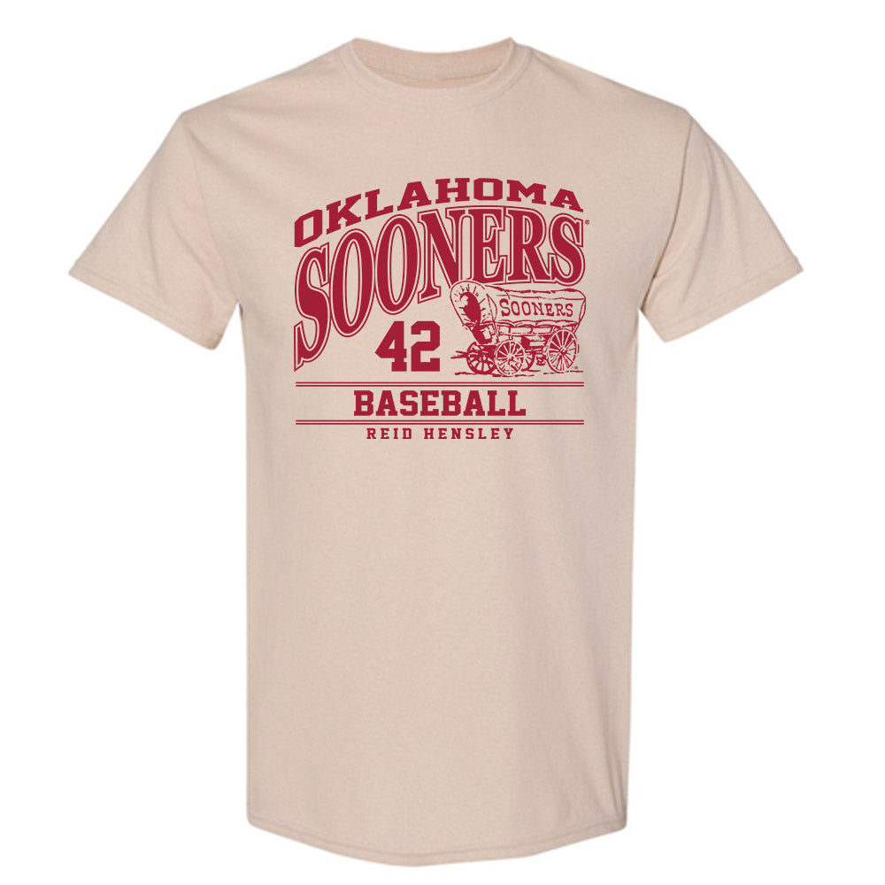 Oklahoma - NCAA Baseball : Reid Hensley - Classic Fashion Shersey T-Shirt-0