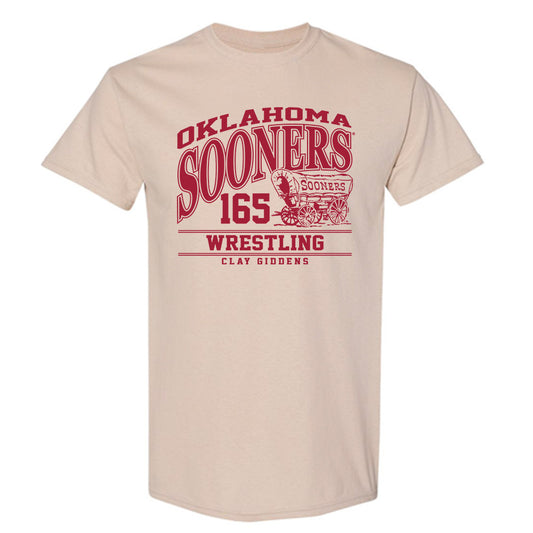 Oklahoma - NCAA Wrestling : Clay Giddens - Classic Fashion Shersey T-Shirt-0