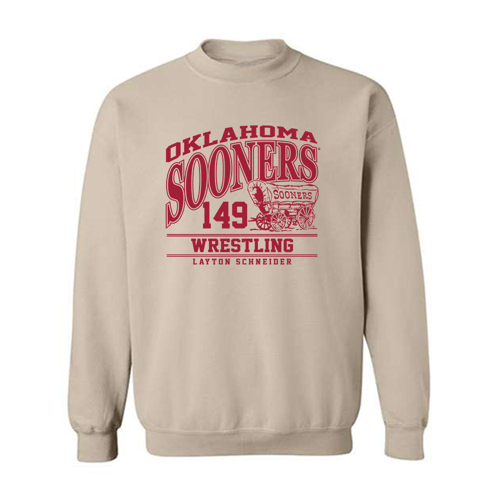 Oklahoma - NCAA Wrestling : Layton Schneider - Classic Fashion Shersey Crewneck Sweatshirt-0