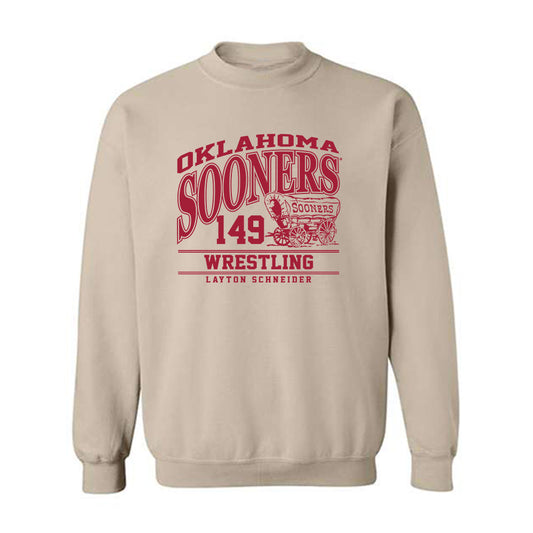 Oklahoma - NCAA Wrestling : Layton Schneider - Classic Fashion Shersey Crewneck Sweatshirt-0