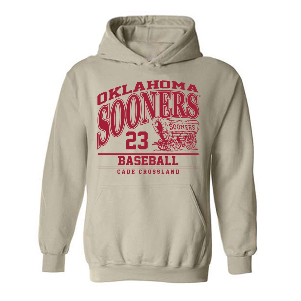 Oklahoma - NCAA Baseball : Cade Crossland - Classic Fashion Shersey Hooded Sweatshirt-0