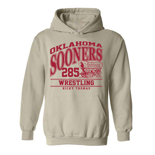 Oklahoma - NCAA Wrestling : Ricky Thomas - Classic Fashion Shersey Hooded Sweatshirt-0