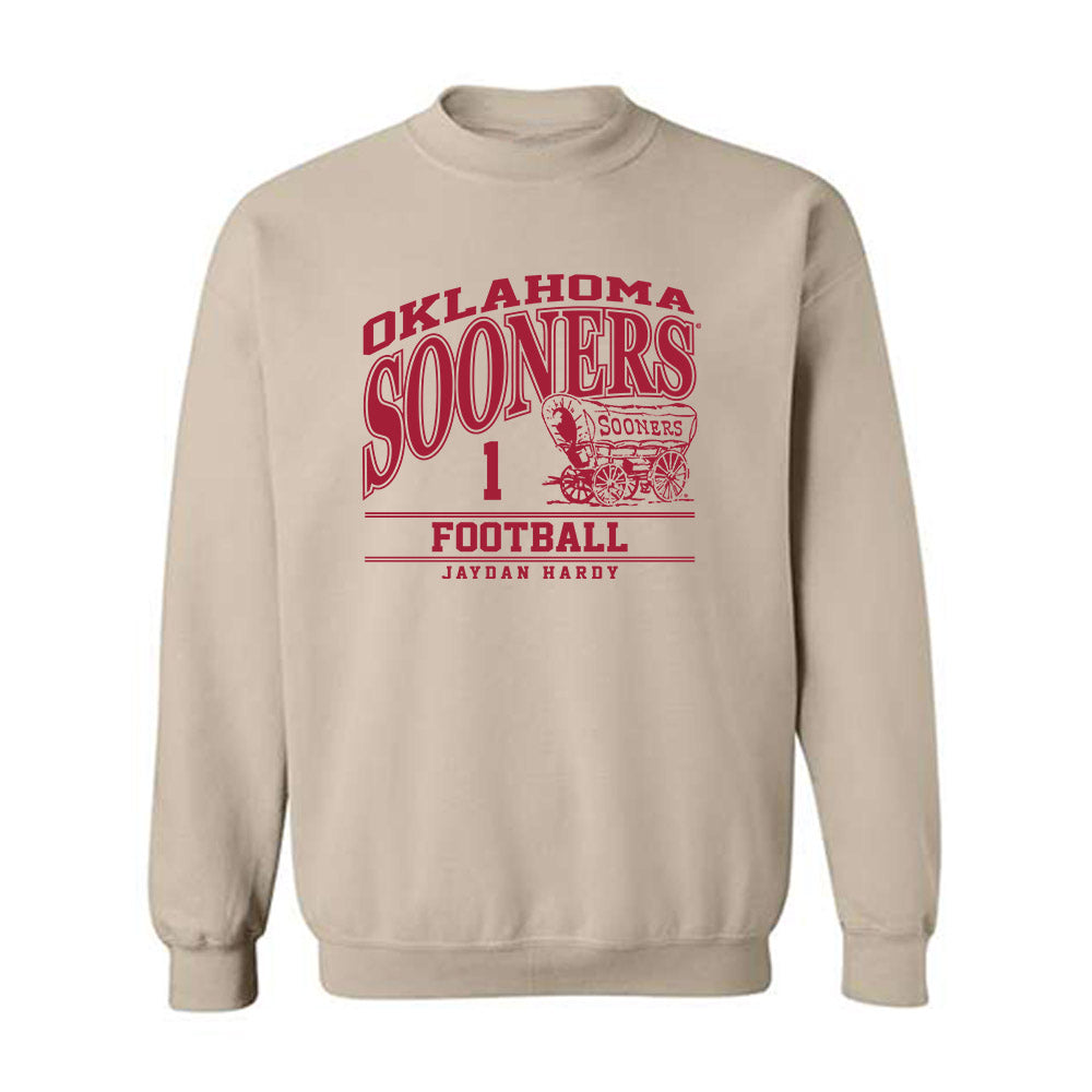 Oklahoma - NCAA Football : Jaydan Hardy - Classic Fashion Shersey Crewneck Sweatshirt-0